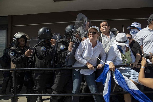 Detención de manifestantes en Nicaragua, el domingo 14 de octubre