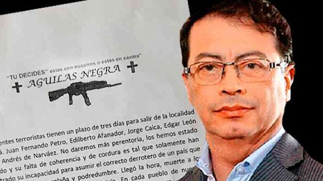 Grupo irregular amenaza a Gustavo Petro para que abandone localidad  colombiana El Tiempo Latino | Noticias de Washington DC