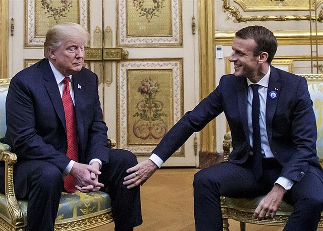 Trump junto con Macron