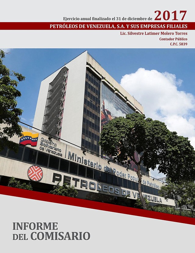 VENEZUELA. Portada del informe de PDVSA