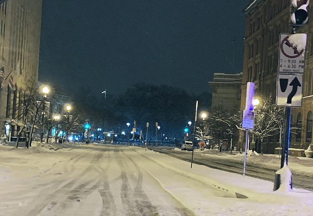 TIEMPO. Foto tomada en Washington durante la tormenta de nieve