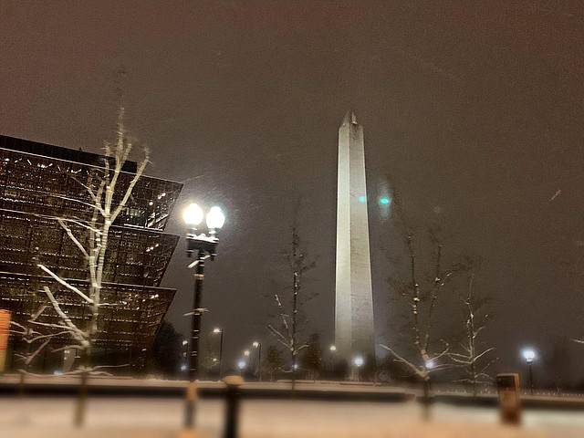 TIEMPO. Foto tomada en Washington durante la tormenta de nieve