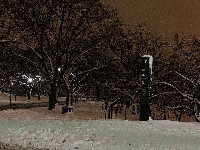 TIEMPO. Foto tomada en Washington durante la tormenta de nieve