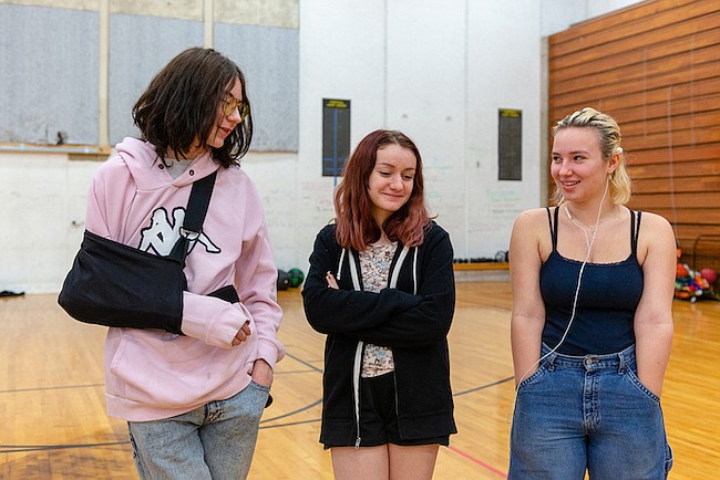Estudiantes de Interagency at Queen Anne en Seattle durante una clase de educación física el 13 de diciembre de 2018.