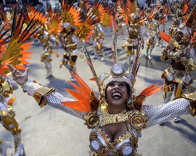 RÍO DE JANEIRO (BRASIL) - La celebración del carnaval, en el sambódromo de Marques de Sapucaí, en Río de Janeiro (Brasil).
