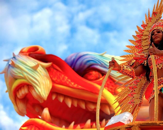 RÍO DE JANEIRO (BRASIL) - La celebración del carnaval, en el sambódromo de Marques de Sapucaí, en Río de Janeiro (Brasil).