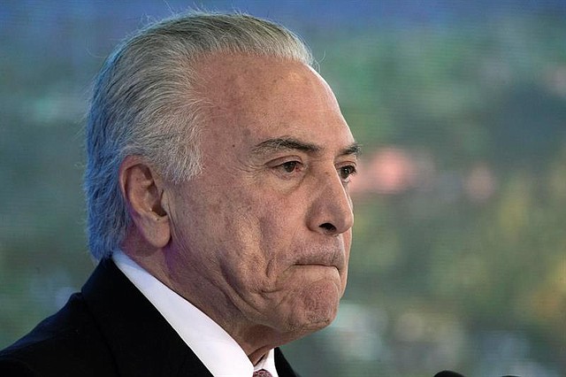 Fotografía de archivo del 15 de mayo de 2018 del expresidente brasileño, Michel Temer.