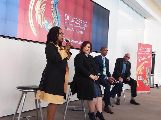 Festival. Sunny Sumter, directora ejecutiva de DC Jazz Festival; Robin A. McClain, representante de Mercado y Communication de Destination DC; Gregory O’Donell, director de Events DC; y, Willard Jenkins, director artístico de DC Jazz Festival durante la rueda de prensa sobre DC Jazz Festival.