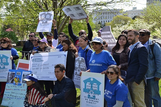 CONGRESO. Afuera del Capitolio se congregaron miembros de la Alianza Nacional TPS para presionar al Congreso a que actúe para proteger a los cobijados bajo este beneficio.