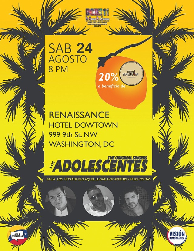 MÚSICA. Los Adolescentes se presentará en D.C. a beneficio de refugiados venezolanos