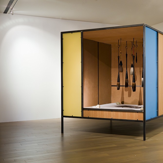 Su-Mei Tse, Bleeding Tools, 2009. Steel, wood, paper, brushes. Photo: Jean-Lou Majerus
