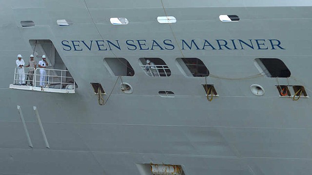 El Seven Seas Mariner es el penúltimo barco de la temporada de cruceros 2019 en El Salvador. Foto EDH/ Jessica Orellana