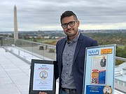 FIGURA. Ricardo Sánchez-Silva, director web y reportero senior de El Tiempo Latino, se llevó su segundo oro consecutivo / Cortesía