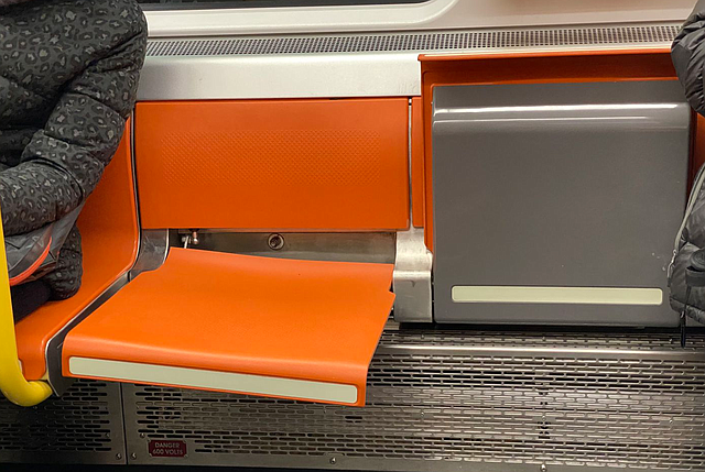 TREN. Imagen interna del nuevo tren de la Línea Naranja de la MBTA