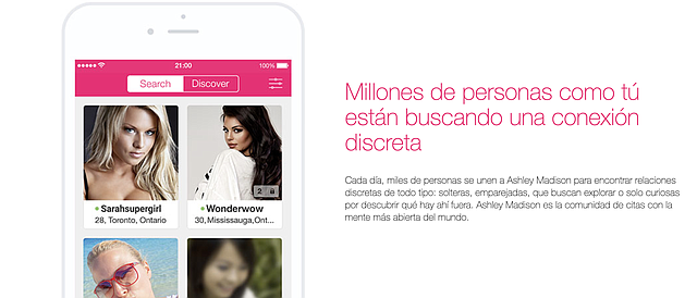 PAREJAS. Miles de personas se unen a Ashley Madison para encontrar relaciones discretas de todo tipo