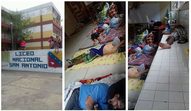Migrantes alojados en un liceo venezolano. | Foto: Semana.com.