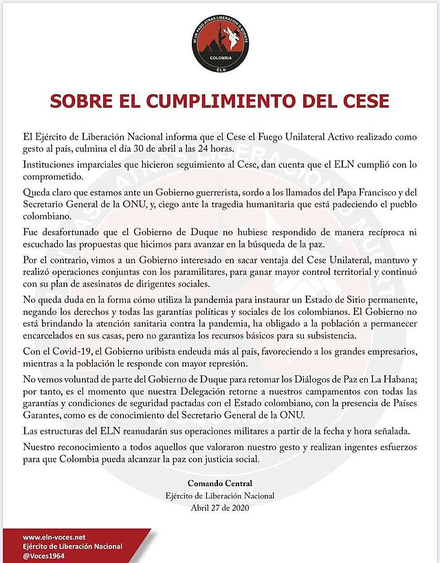 Comunicado.