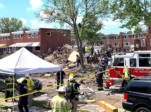 EXPLOSIÓN. El gobernador Larry Hogan tuiteó que siguen de cerca el suceso. | Foto: Twitter @BaltimoreFire.
