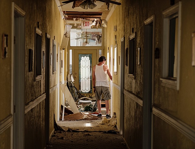 REFUGIO. La iglesia afectada en Lake Charles, Luisiana, servía como refugio durante el paso del huracán. | Foto: Efe/Dan Anderson.