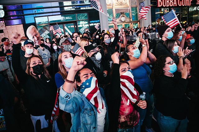 FESTEJO. En todo el país hubo celebraciones por la victoria de Joe Biden. | Foto: Efe.
