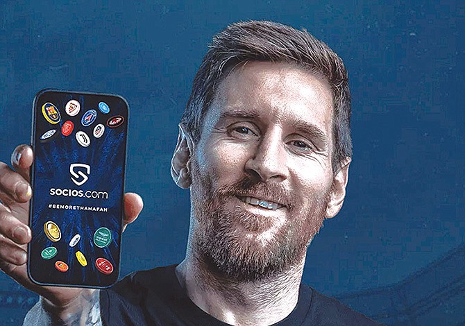 Messi: imagen de monedas virtuales