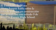Conversamos con Robert Desalvio, presidente de Wynn MA, conversó con El Planeta Hoy sobre la feria de trabajos que el proyecto Wynn Everett organiza este sábado 9 de mayo. La compañía ofrece 4 mil trabajos en construcción... solo necesita ser mayor de 18 años y no necesita tener experiencia previa en construcción.